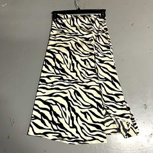 Zebra MIDI skirt